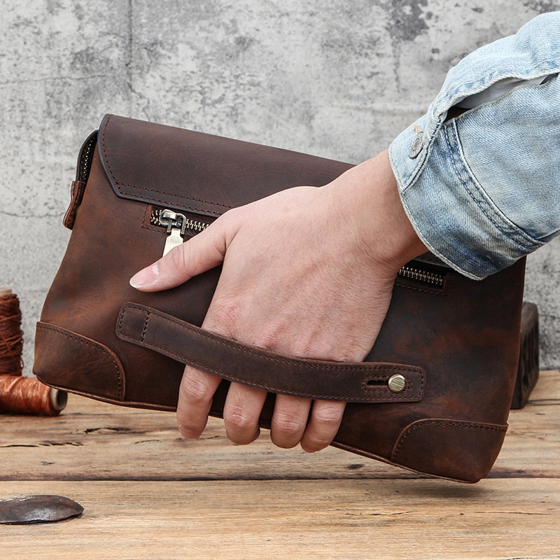 Elevate Your Essentials: Men's Vintage Clutch Bag