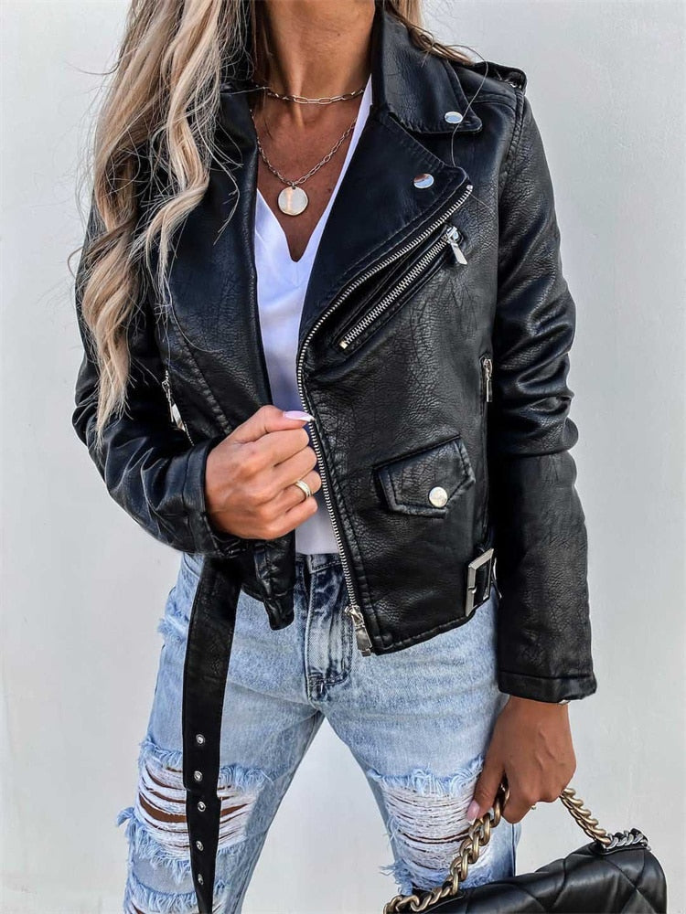 Effortless Edge: Eotvotee Full Sleeve Moto &amp; Biker Polyester Jacket