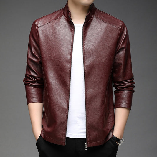 Fashion Classic Faux Pu Fashion Leather Jacket