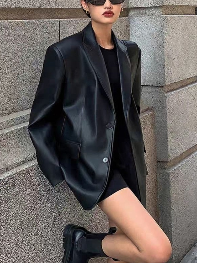 Rev Up Your Style: Women's All-Season Moto & Biker Leather Jacket