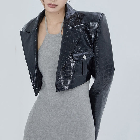 Sleek Rider: Women's Sheepskin Moto & Biker Jacket